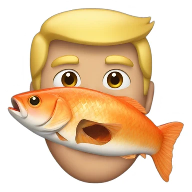 Donald trump eat fish sticker