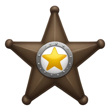 7 pointed sheriff star sticker