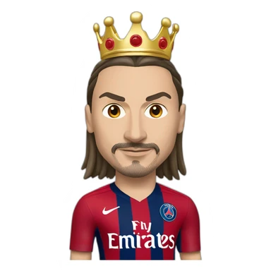 Ibrahimovic avec une couronne au psg sticker
