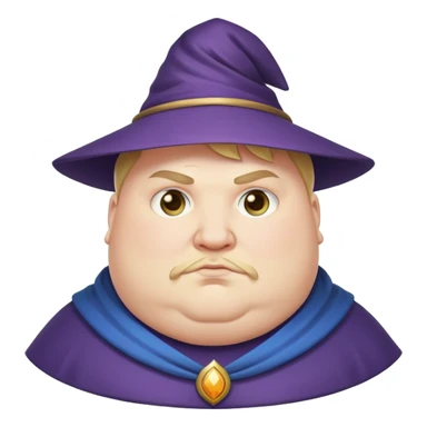 Fat male mage sticker
