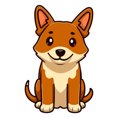 Cachorro marrom sticker