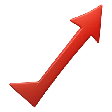 Pointing red arrow up sticker