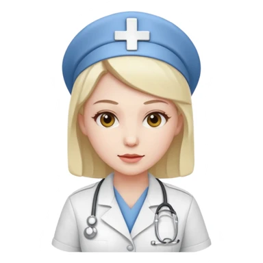 nurse wearing white uniform sticker