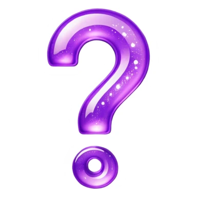 glitter purple question point sticker