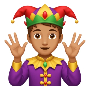 Kid doing 67 hand jester sticker