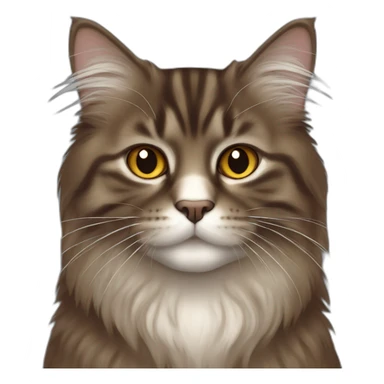 Dark Brown Siberian cat sticker