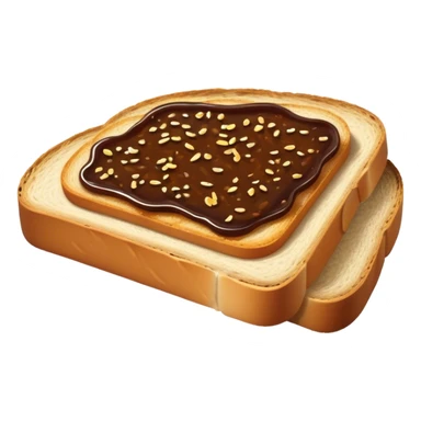 slice of bread with a spread of vegemite sticker