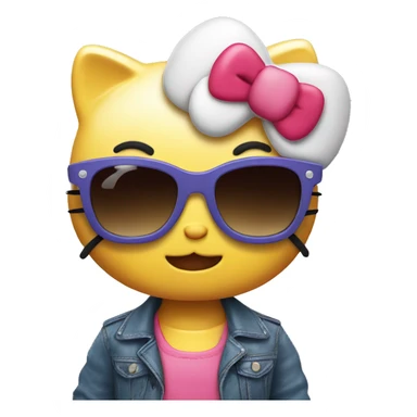 Hello kitty wearing sunglasses sticker