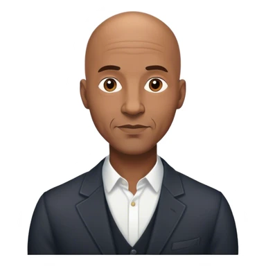 Stylish Bald guy age 50 sticker
