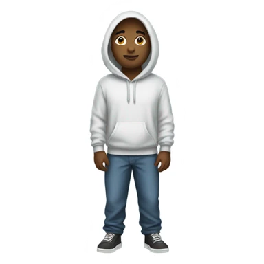 Guy wearing big pants and hoodie  sticker