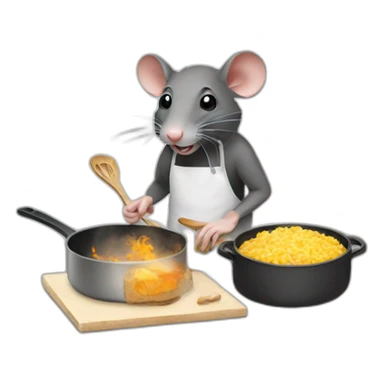 Rat cooking sticker