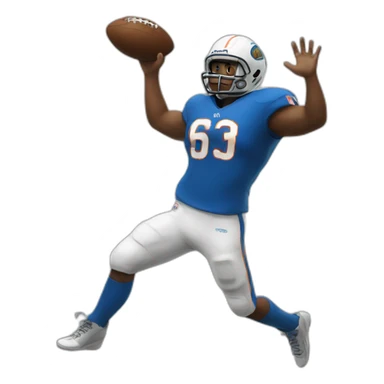 throwing a football sticker