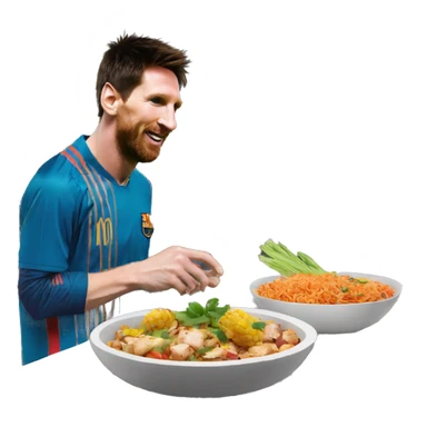 Messi qui cuisine sticker
