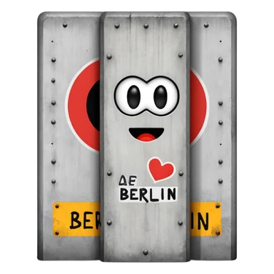 berlin wall long sticker