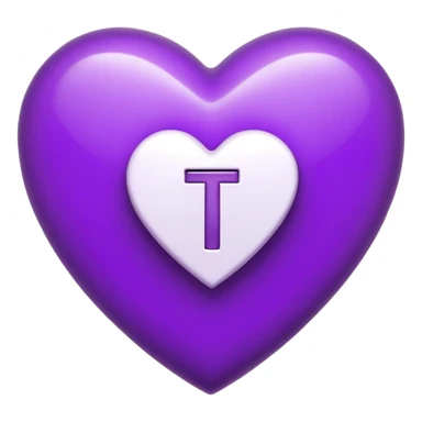 The Letter “t” inside a Purple Heart sticker