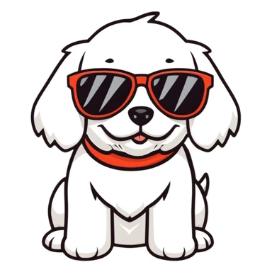 Cocker spaniel wearing sunglasses sticker