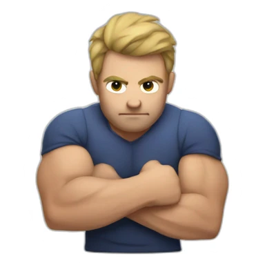 Armwrestling loser guy sticker