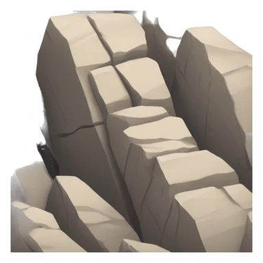 rocks falling fast down slope sticker