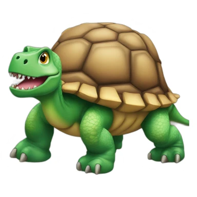 Dinosaures sur une tortue sticker