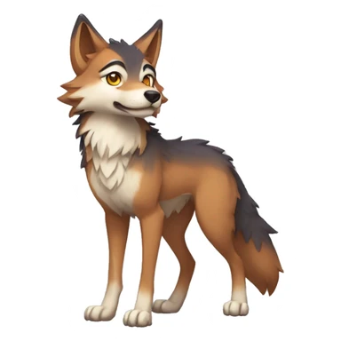 Anthropomorphic Falvie-wolf (full body) sticker