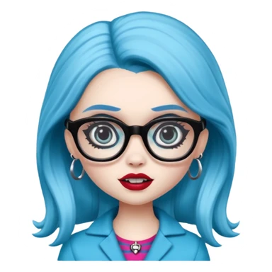 Ghoulia yelps monster high doll in scene style sticker