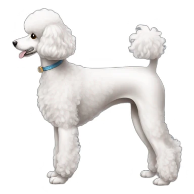 Dog Standart Poodle full body sticker