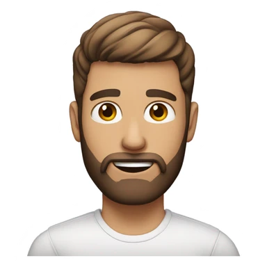 white guy, brown hair fade with purple hair on top, short brown beard sticker