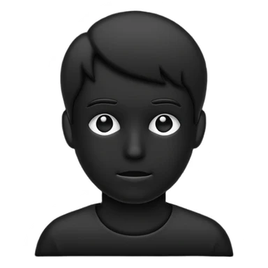 completely flat black silhouette sticker