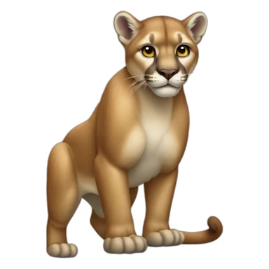 Mountain Lion Full Body sticker