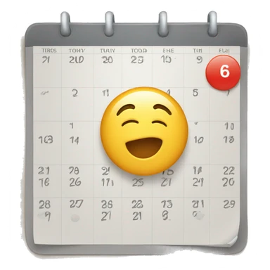 Calendar page displaying day 6th sticker