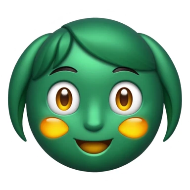 moño verde obscuro sticker