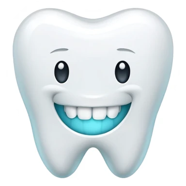 teeth app icon, modern dental application logo with teeth sticker