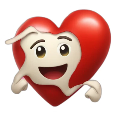 Red beating heart sticker