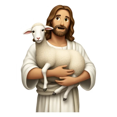 Jesus holding a lamb sticker