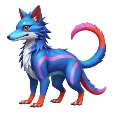  exotic tropical cyber-Sleuth-Sergal-Litten-Linoone-Noibat-Fakémon-Pokémon-Vernid-creature sticker