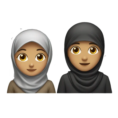 Muslim girl with hijab and muslim boy  sticker