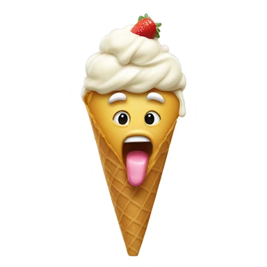 Donald trump licking an ice cream sticker