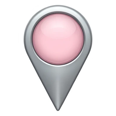 soft-edged light pink location pin no face sticker
