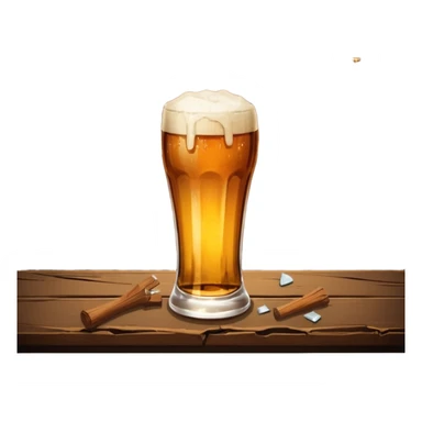 Speakeasy bar broken beer glass  sticker
