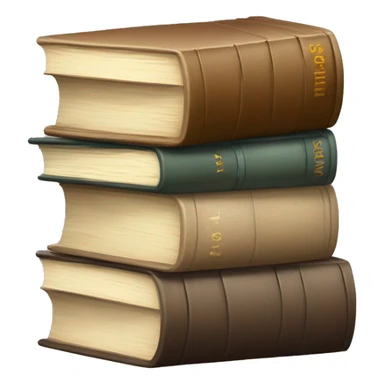 stack of old neutral colored books sticker