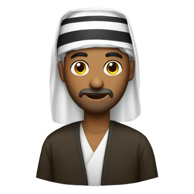 man wearing tallit over his head sticker