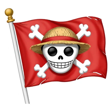 One piece Luffy flag sticker