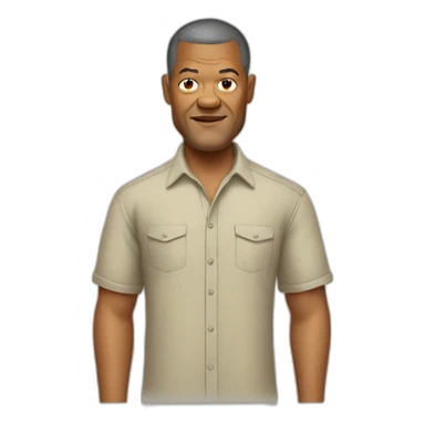 laurence-fishburne cartoon wearing shirt sticker
