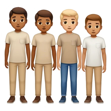 boys in stylish shirts sticker