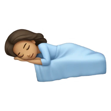 sleeping woman brunette with zzz sticker