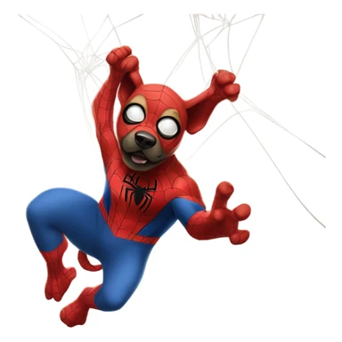 Spider man dog swinging sticker