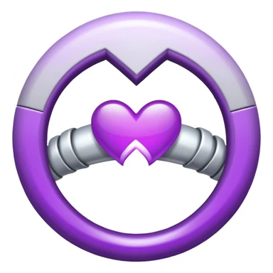 anel de casamento branco e roxo sticker