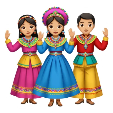 imagen de personas bailando huaylash en huancayo sticker