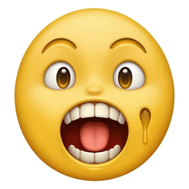 Yellow emoji doing choking emote sticker