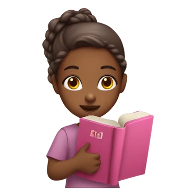 cute girl with a pink bible  sticker